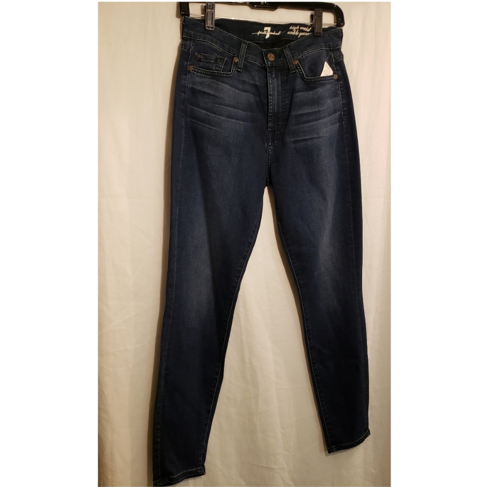 7 For All Mankind high waisted Ankle blue jeans